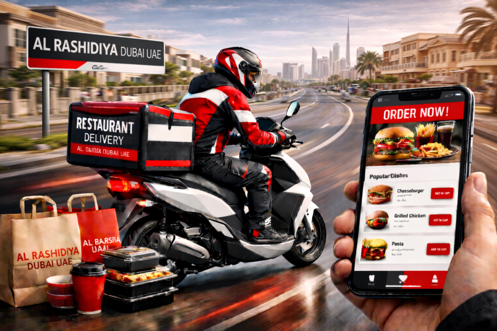 Restaurant delivery service in Al Rashidiya