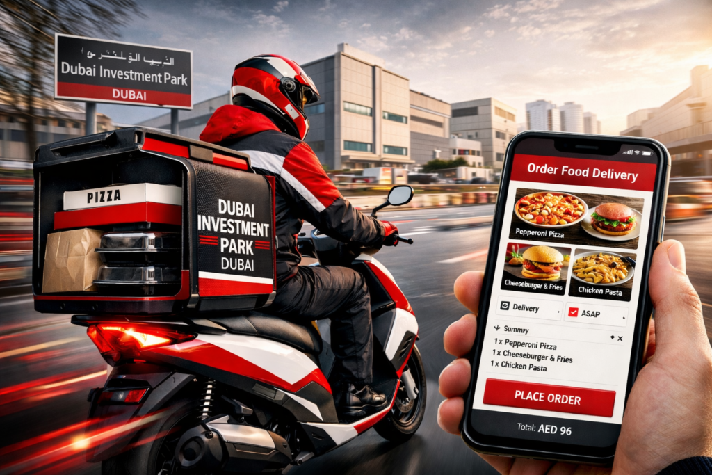 Food delivery service in Dubai Investment Park