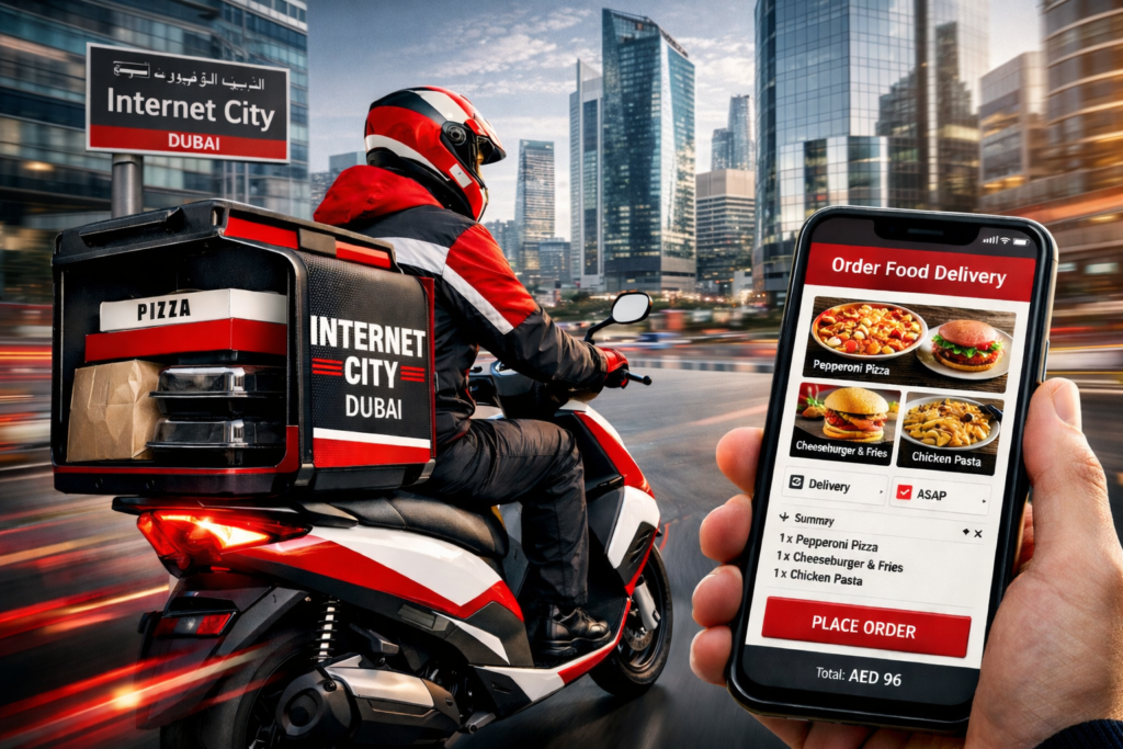 Food delivery service in Internet City