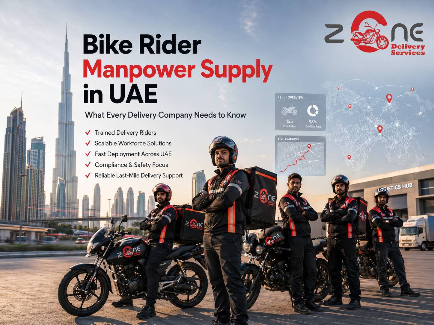 Bike Rider Manpower Supply in UAE — What Every Delivery Company Needs to Know