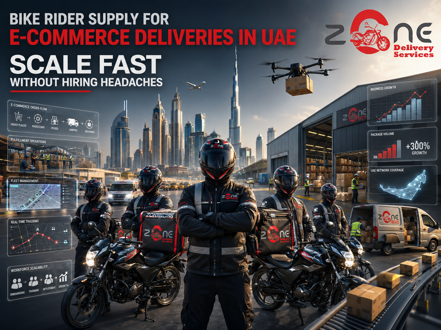 Bike Rider Supply for E-Commerce Deliveries in UAE — Scale Fast Without Hiring Headaches